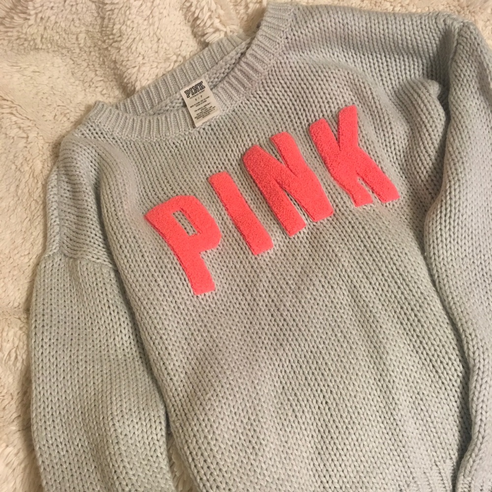 PINK Cream Knit Sweater